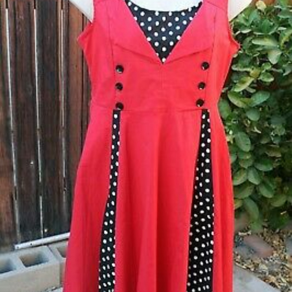 Plus Size Rockabilly Pinup Swing Dress 18